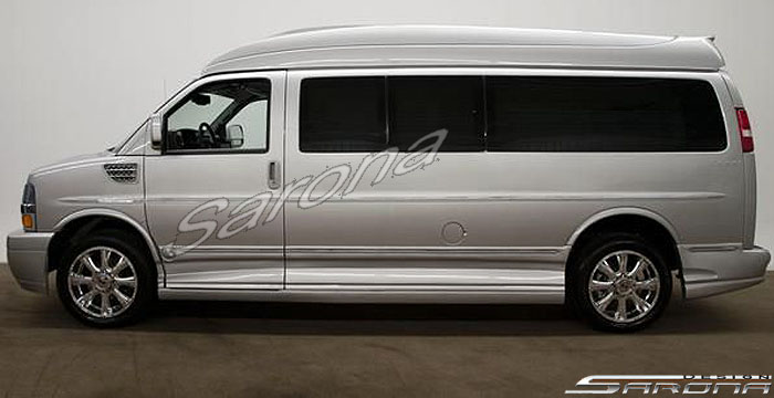 Custom Chevy Express Van  Side Skirts (2003 - 2024) - $2150.00 (Part #CH-022-SS)